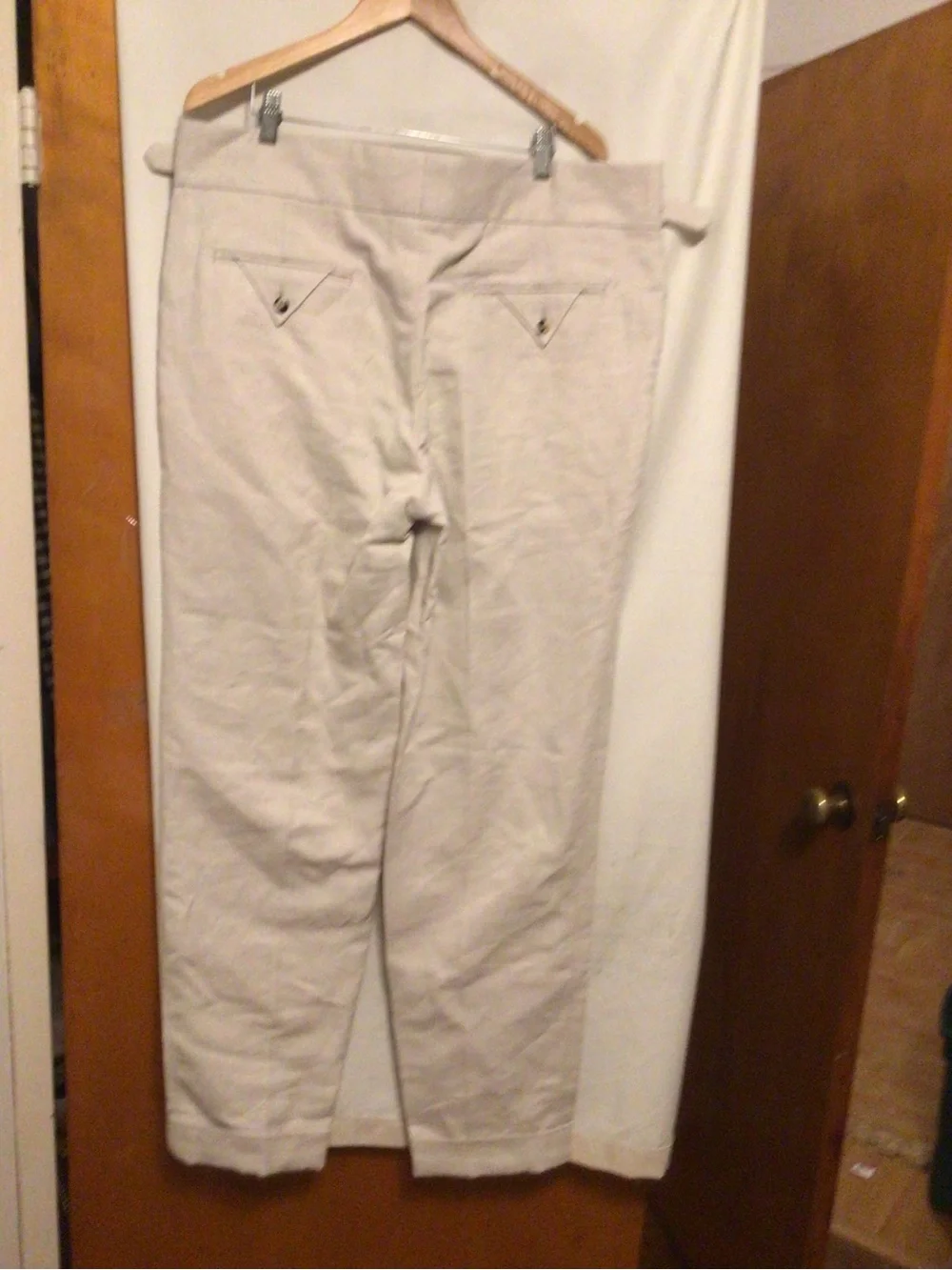 LUXIRE  Gurkha Pants in weaved cotton (custom made)  Gurkha waist band with cuff